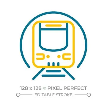 Metro pixel perfect two color line icon Stock Illustration