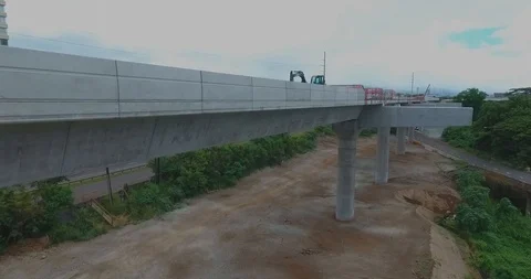 Metro Rail under construction Stock Footage 88584796