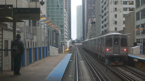 Metro ride in Chicago Stock Footage 66445912
