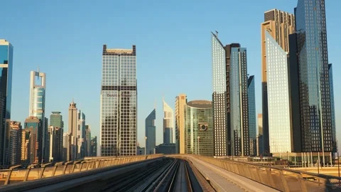 Metro Ride in Dubai, UAE Stock Footage 85966644