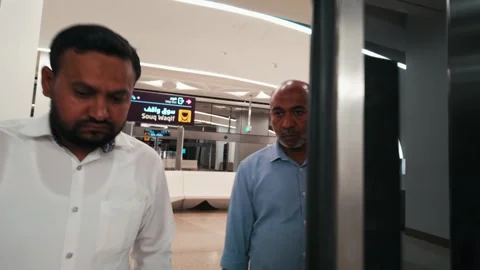 Metro station in Doha, Qatar Stock Footage 327588914
