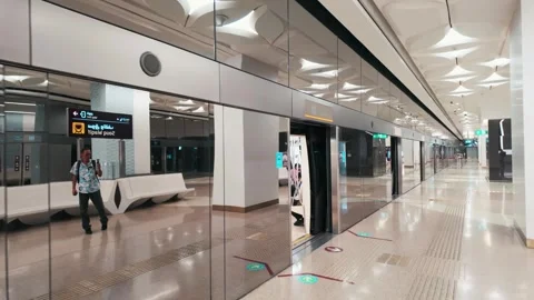 Metro station in Doha, Qatar Stock Footage 327588927