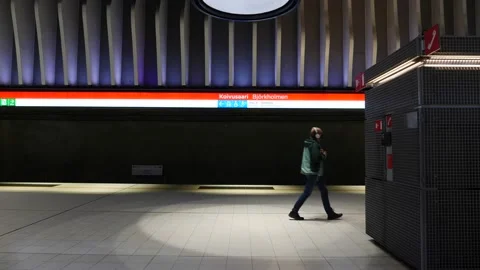 Metro station in Helsinki Stock Footage 217983488
