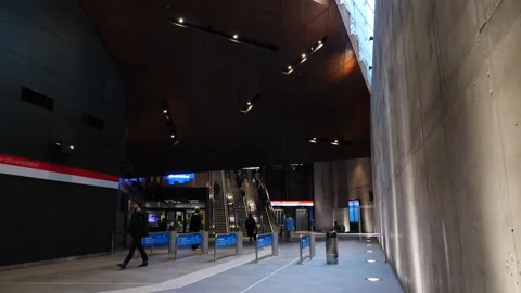 Metro station in Helsinki Stock Footage 217983656