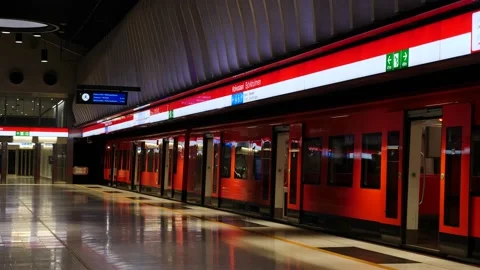 Metro station in Helsinki Stock Footage 217983705