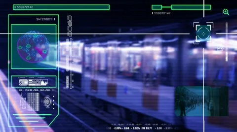Metro Station - High Tech - Security Scan - people walking - Shopping Centre  Stock Footage 68920559