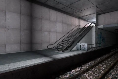 Metro station Stock Illustration