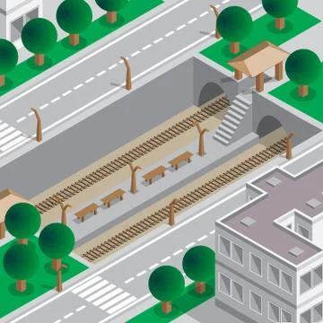 Metro station. Stock Illustration
