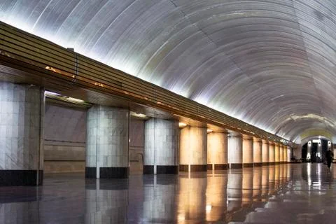 Metro station interior perspective Stock-Fotos