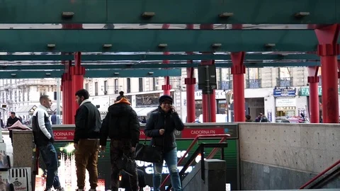 Metro station in Milan 動画素材 123048924