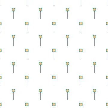 Metro station sign pattern repeating transportation background design Stock Illustration
