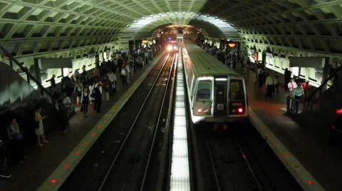 Metro Station in Washington DC Stock Footage 52573483