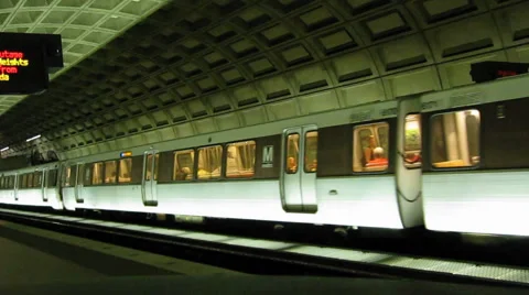 Metro Station in Washington DC Stock Footage 52575108