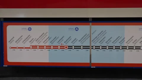 Metro stations in Helsinki Stock Footage 217983282