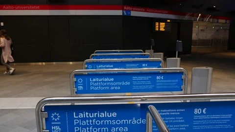Metro stations in Helsinki Stock Footage 217983672