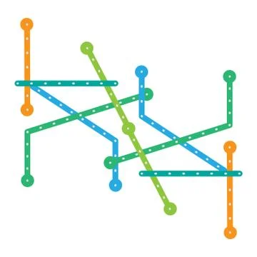 Metro, subway map. Underground scheme illustration Stock Illustration