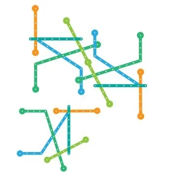 Metro, subway map. Underground scheme vector illustration Illustrazione stock