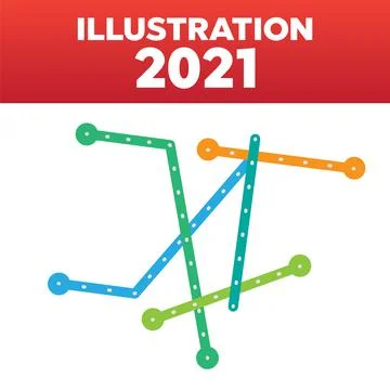 Metro, subway map. Underground scheme vector illustration Illustrazione stock