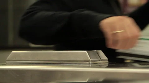 Metro Swipe Card Stock Footage 45699876