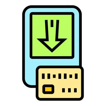 Metro ticket button icon vector flat Ilustración de archivo