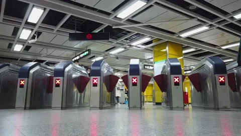 Metro Ticket Gate Stock Footage 190237149