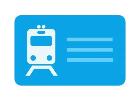 Metro ticket vector flat isolated on white Stock Illustration