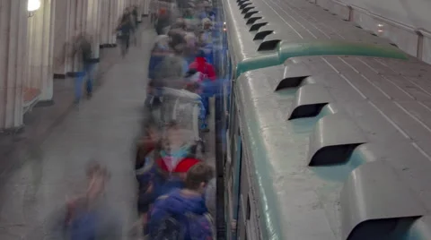 Metro Time Lapse Stock Footage 56948672