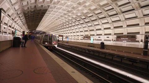 Metro Train Arriving At A Station Stock Footage 306011054