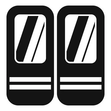 Metro train doors icon simple vector. Railway station Stock Illustration