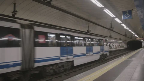 Metro Train entering Stock Footage 245308187