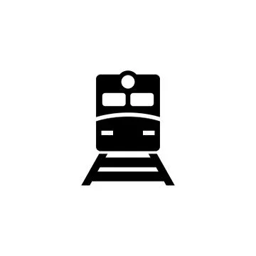 Metro Train Flat Vector Icon Stock Illustration