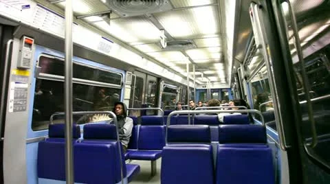 In a metro train Video stock 10888141