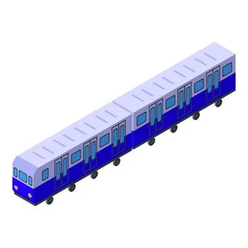 Metro train icon isometric vector. Subway ticket Stockillustratie