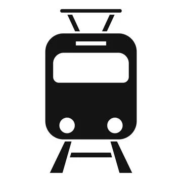 Metro train icon simple vector. City waiting Stock Illustration