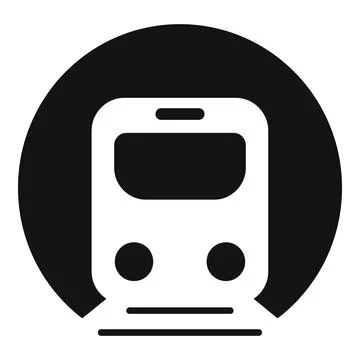 Metro train icon simple vector. Railway platform Stock Illustration