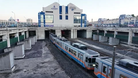 Metro Train Leaving Esenler Bus Terminal Station Istanbul Stock Footage 340151875