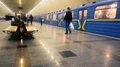 Metro train leaving subway station, passengers walking platform, urban transport 4k or 4k+ Resolution