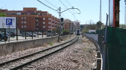Metro Train moving on the Tracks 動画素材 62918108