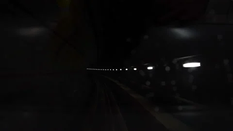 Metro train railway in istanbul hyperlapse. Speed video metro train station Stock Footage 139631048