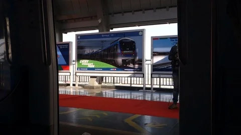 Metro Train Station India Stock Footage 83204369