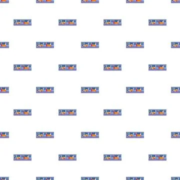 Metro train station pattern repeated for public transport concept Stock-Illustration