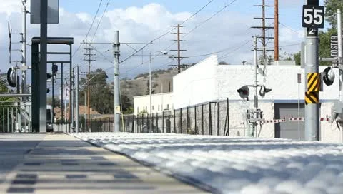 Metro Train Zooms By Stock Footage 11368936