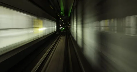 Metro tunnel timelapse Stock Footage 321293984
