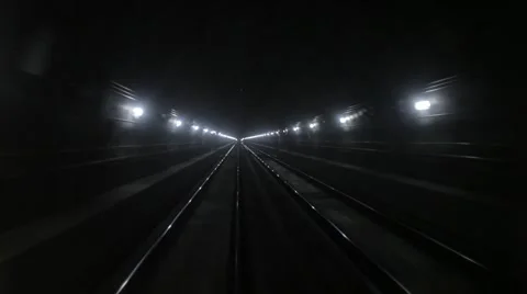 Metro Underground Tunnel Stock Footage 63984172