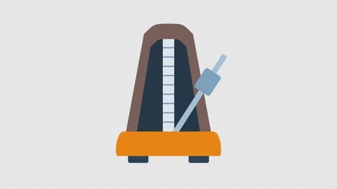 Metronome icon animation swinging in seamless loop on transparent background Stock Footage 332973353
