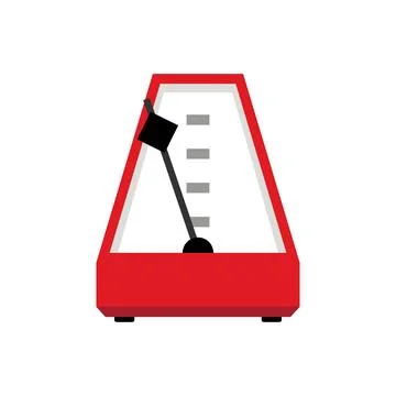Metronome isolated. device that marks short intervals of time with even beats Illustrazione stock