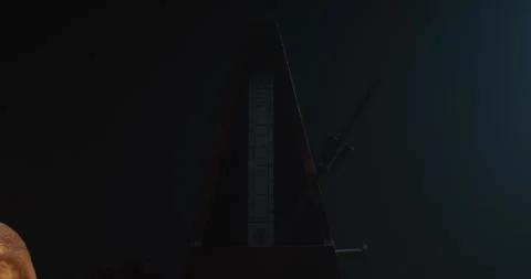 Metronome Pendulum and a Time Beat Stock Footage 255756447
