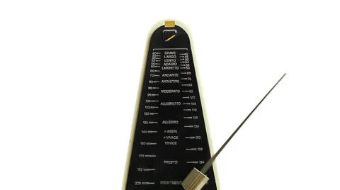 Metronome, Presto - Close up, Studio shot on white background Stock Footage 34451669