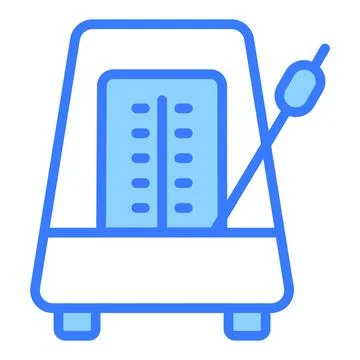 Metronome vector line icon, school and education icon. Stock Illustration