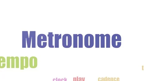 Metronome Word Cloud Animated On White Background Stock Footage 103557827